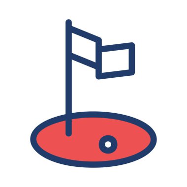 golf ikonu vektör illüstrasyonu 