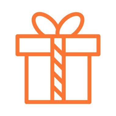 Noel hediye kutusu yay düz stil ikonu, vektör çizim ile 