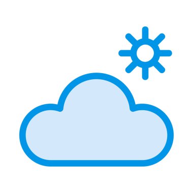 Bulut simgesi vektör illüstrasyonu 