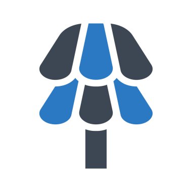 Çam ağacı simge vektör çizim 