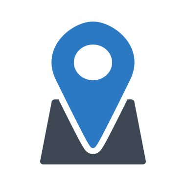 harita pin ikonu vektör illüstrasyonu 