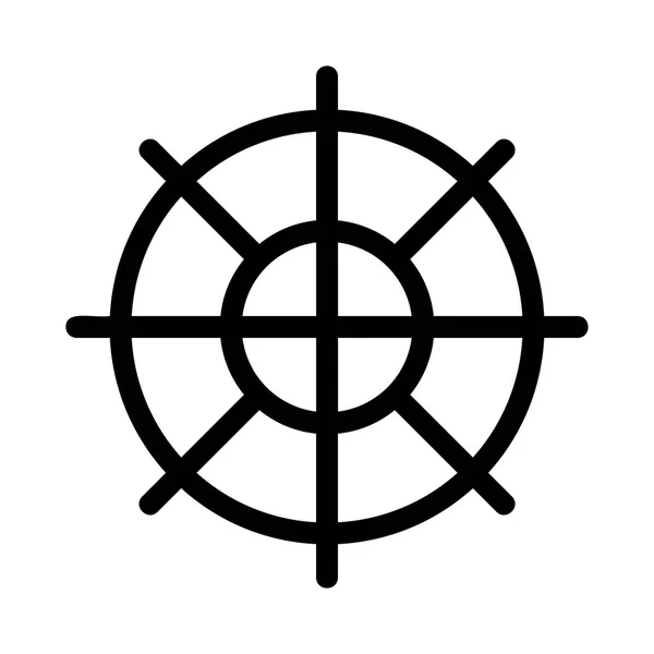Ship Wheel Icon Vector Illustration — Stock Vector
