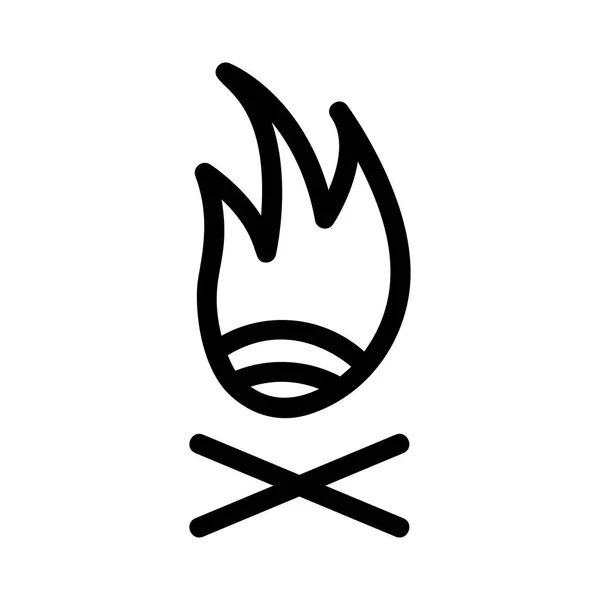 Campfire Icona Vettoriale Illustrazione — Vettoriale Stock