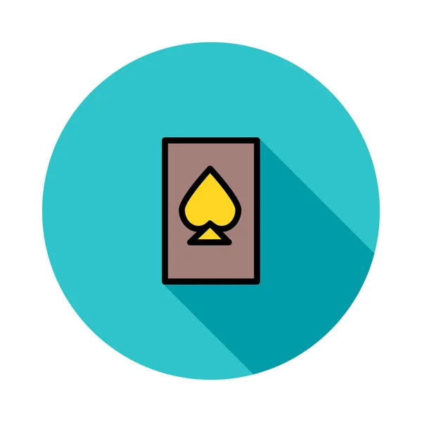 Spade Playing Card Icon Vector Illustration — Stock Vector