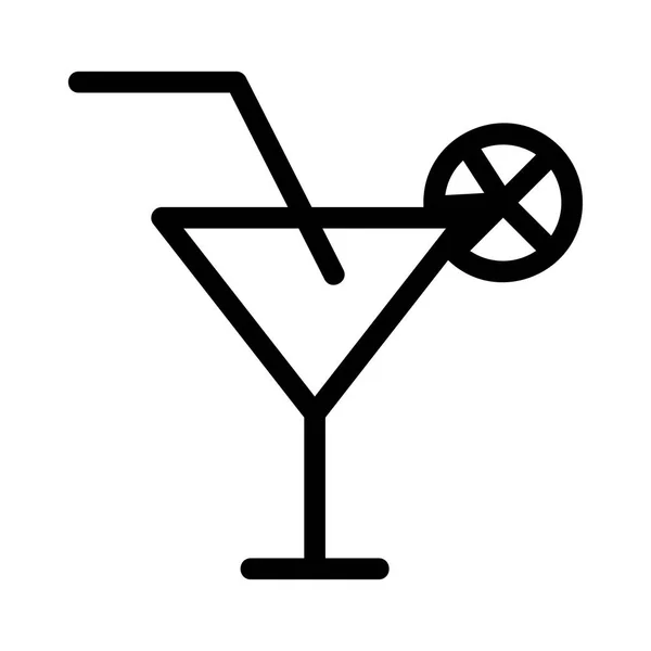 Cocktail Symbol Vektor Illustration — Stockvektor