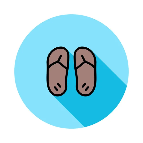 Flip Flops Icon Vector Illustration — Stock Vector