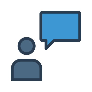 Sohbet masaj simge vektör çizim 