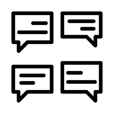 Sohbet masaj simge vektör çizim 