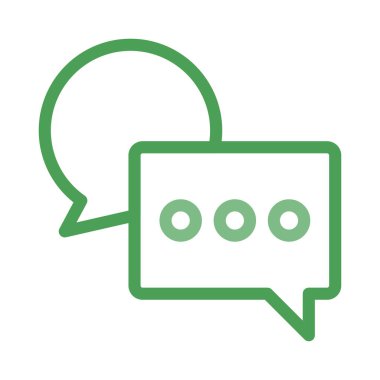 Sohbet masaj simge vektör çizim 