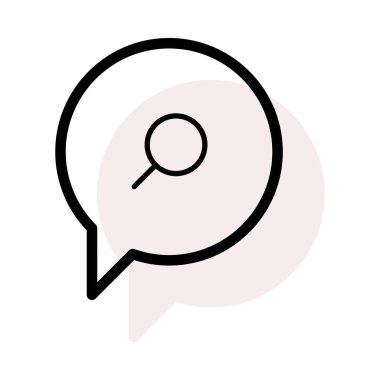 Sohbet masaj simge vektör çizim 