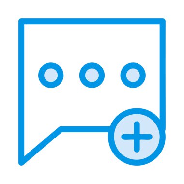 Sohbet masaj simge vektör çizim 