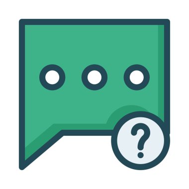 Sohbet masaj simge vektör çizim 