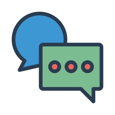 Sohbet masaj simge vektör çizim 