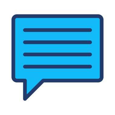 Sohbet masaj simge vektör çizim 