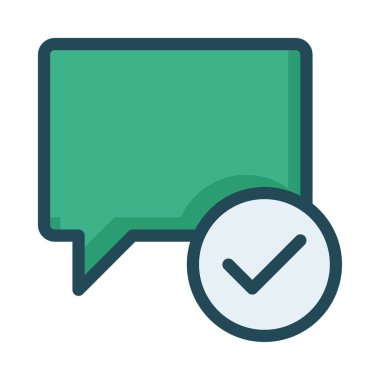 Sohbet masaj simge vektör çizim 