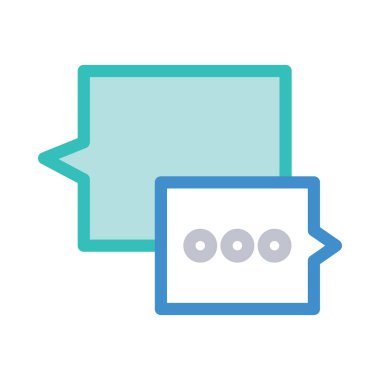 Sohbet masaj simge vektör çizim 