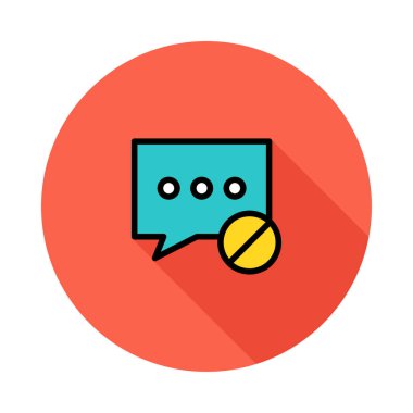 Sohbet masaj simge vektör çizim 