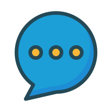 Sohbet masaj simge vektör çizim 