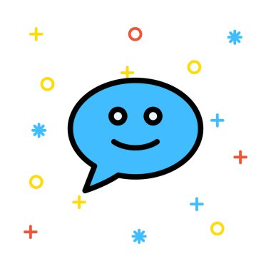 Sohbet mesajı vektör illüstrasyonu 