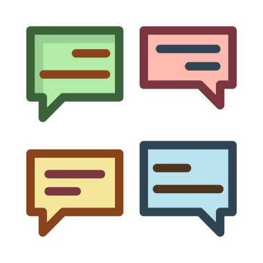 Sohbet mesajı vektör illüstrasyonu 