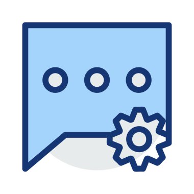 Sohbet mesajı vektör illüstrasyonu 