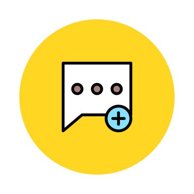 Sohbet mesajı vektör illüstrasyonu 