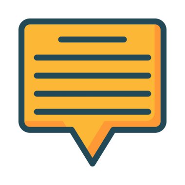 Sohbet mesajı vektör illüstrasyonu 