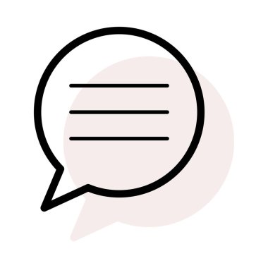 Sohbet mesajı vektör illüstrasyonu 