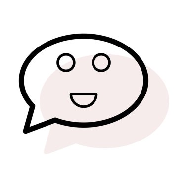 Sohbet mesajı vektör illüstrasyonu 