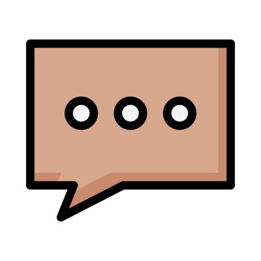 Sohbet mesajı vektör illüstrasyonu 