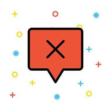 Sohbet mesajı vektör illüstrasyonu 