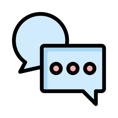 Sohbet mesajı vektör illüstrasyonu 