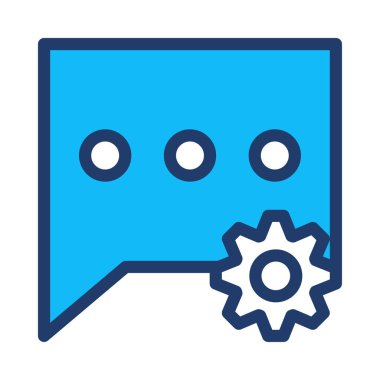 Sohbet mesajı vektör illüstrasyonu 