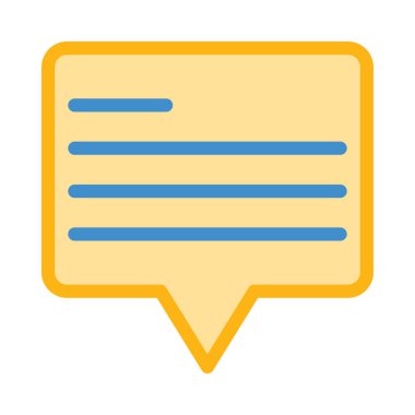 Sohbet mesajı vektör illüstrasyonu 