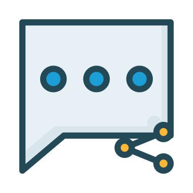 Sohbet mesajı vektör illüstrasyonu 