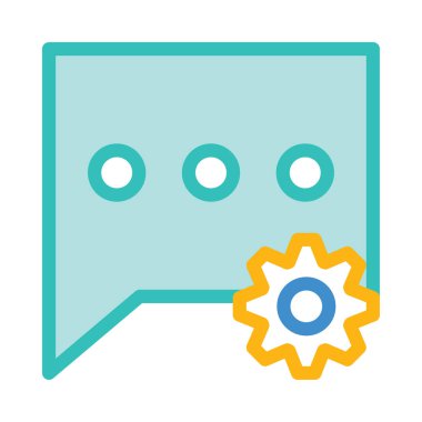 Sohbet mesajı vektör illüstrasyonu 