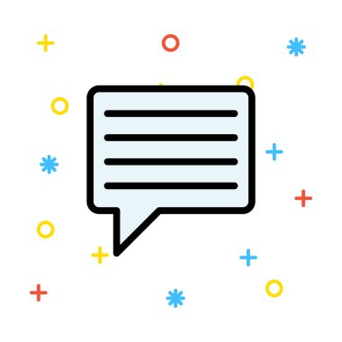 Sohbet mesajı vektör illüstrasyonu 