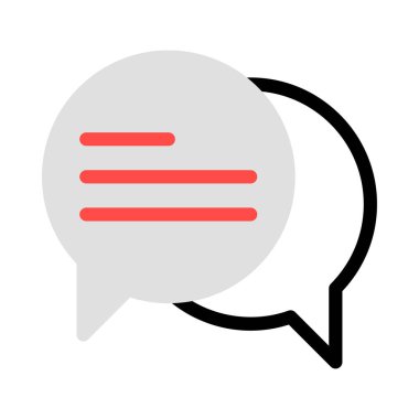 Sohbet mesajı vektör illüstrasyonu 