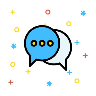 Sohbet mesajı vektör illüstrasyonu 