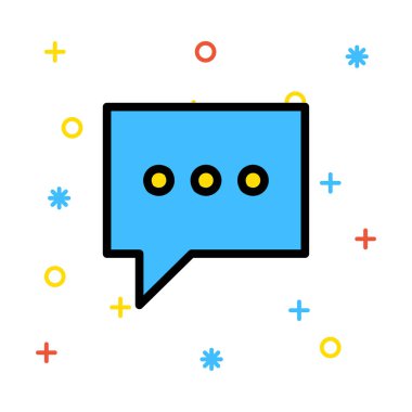 Sohbet mesajı vektör illüstrasyonu 