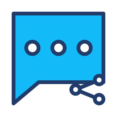 Sohbet mesajı vektör illüstrasyonu 