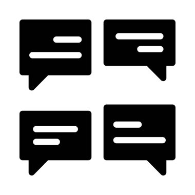 Sohbet mesajı vektör illüstrasyonu 