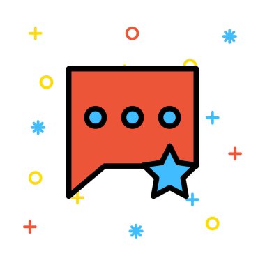 Sohbet mesajı vektör illüstrasyonu 