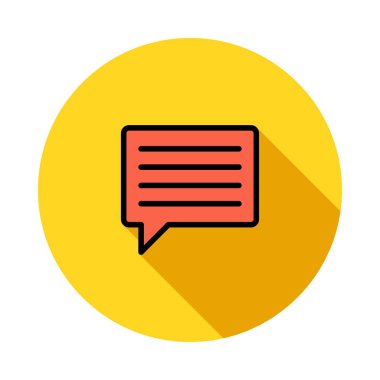 Sohbet mesajı vektör illüstrasyonu 