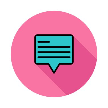 Sohbet mesajı vektör illüstrasyonu 