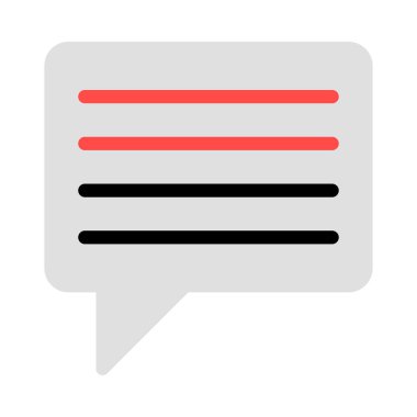 Sohbet mesajı vektör illüstrasyonu 