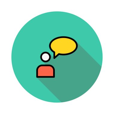 Sohbet mesajı vektör illüstrasyonu 