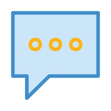 Sohbet mesajı vektör illüstrasyonu 