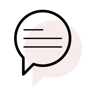 Sohbet mesajı vektör illüstrasyonu 