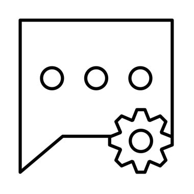 Sohbet mesajı vektör illüstrasyonu 